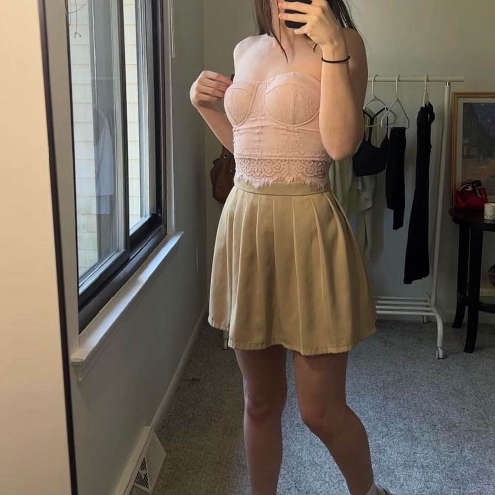 Elegant Lace Pink Corset Top